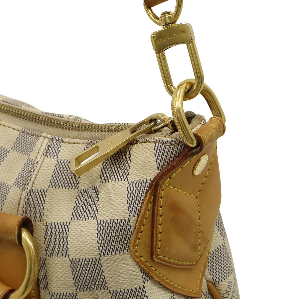 Louis Vuitton Damier Azur Ivora MM Tote 2-Way Shoulder Bag Gold — view 5