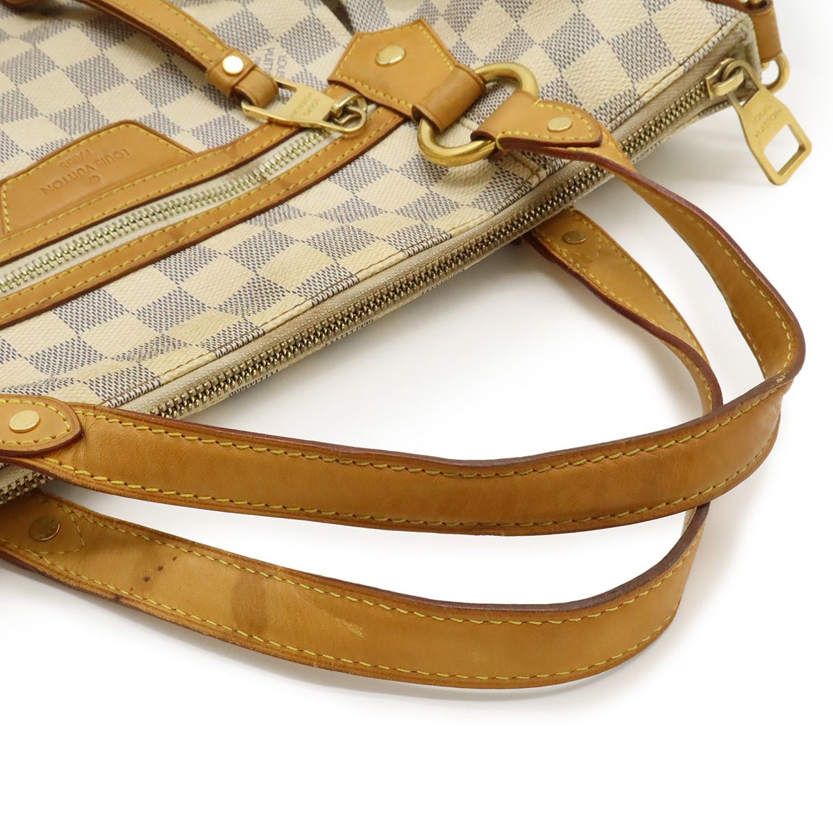 Louis Vuitton Damier Azur Ivora MM Tote 2-Way Shoulder Bag Gold — view 4