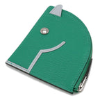 Hermes Paddock Coin Purse Pouch Chevre Leather Mint Green Blue Blum — view 2