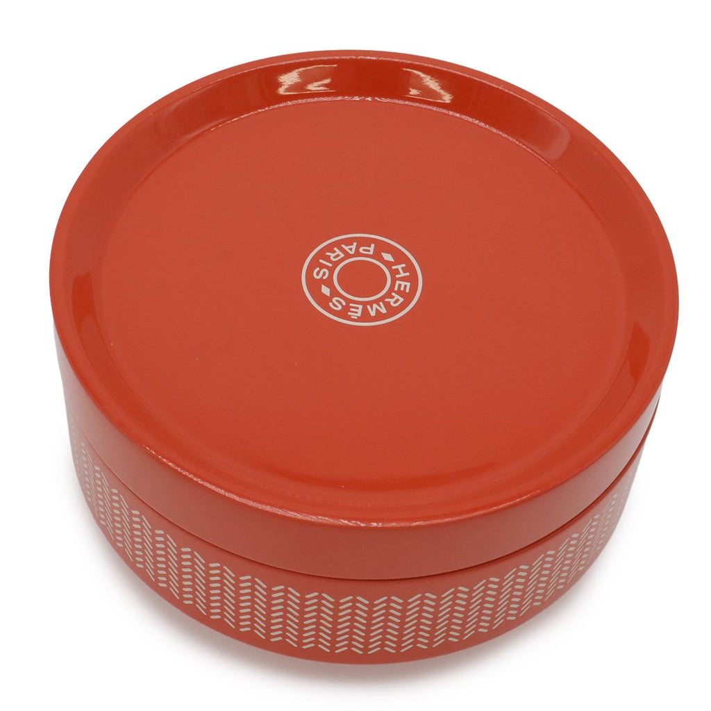 Hermes Boudoir PM Box Interior Ornament Lacquer Orange Red — view 2
