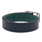 Hermes Cape Cod 32 Belt Reversible Leather Blue Marine Malachite Box Calf Togo — view 2