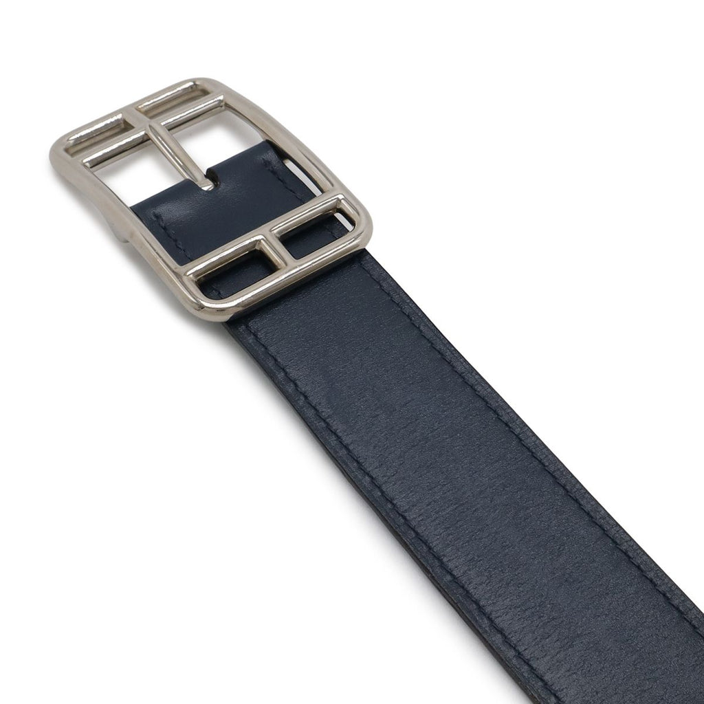 Hermes Cape Cod 32 Belt Reversible Leather Blue Marine Malachite Box Calf Togo — view 3