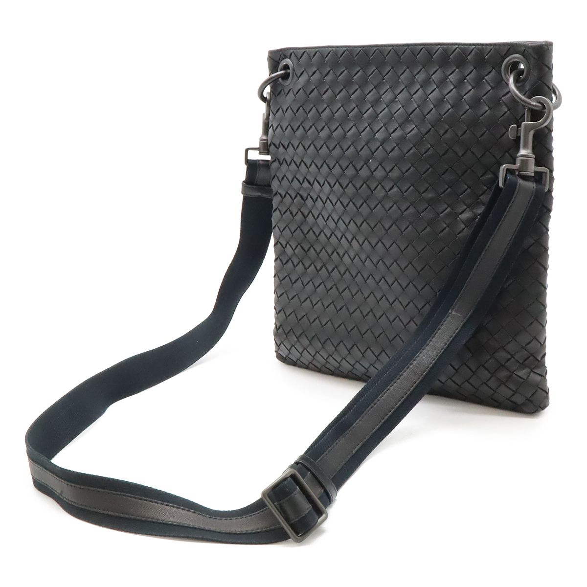 Bottega Veneta Intrecciato Shoulder Bag Crossbody Black — view 2