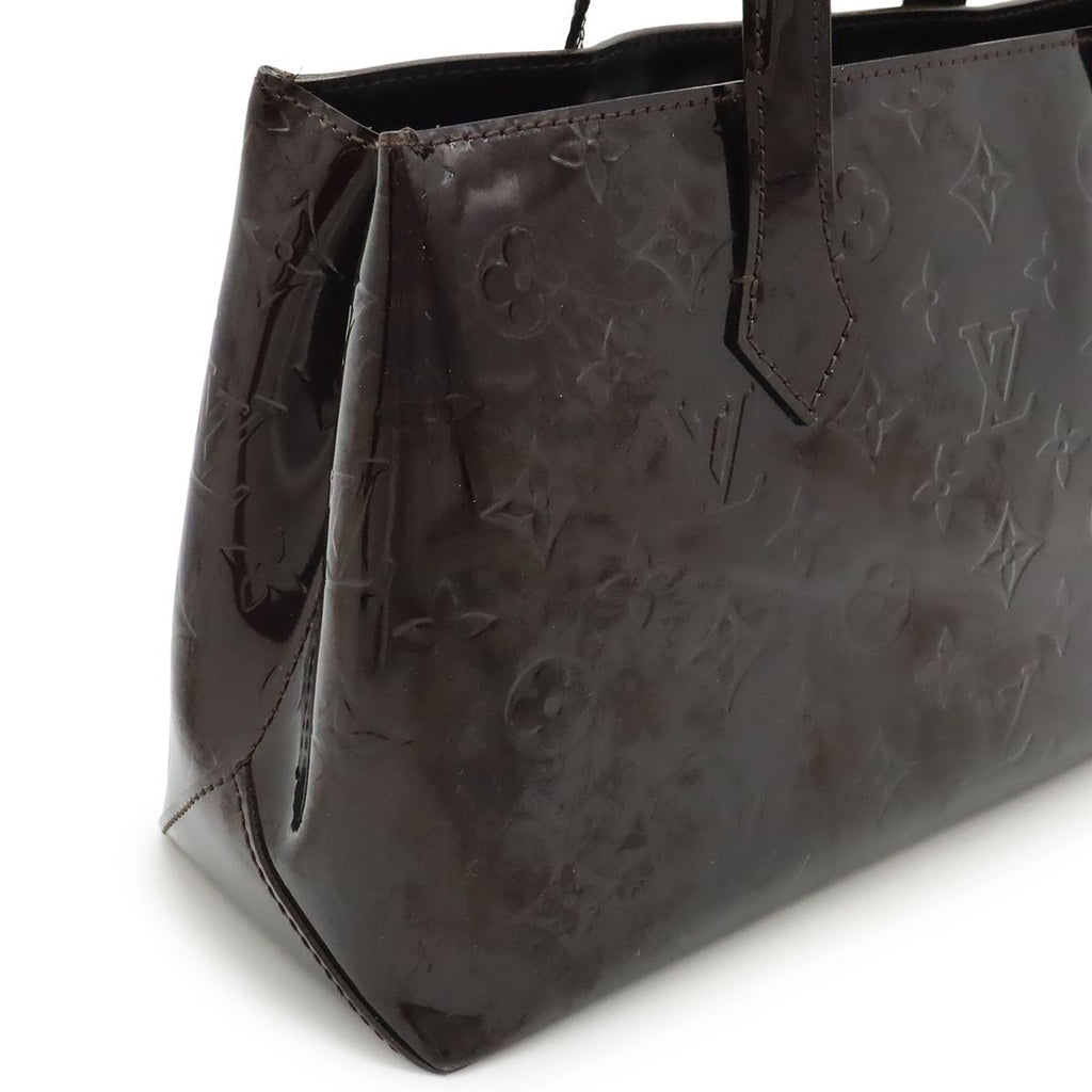 Louis Vuitton Monogram Vernis Wilshire PM Tote Enamel Calf Amarante — view 6