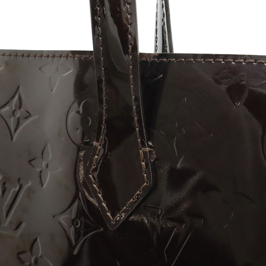 Louis Vuitton Monogram Vernis Wilshire PM Tote Enamel Calf Amarante — view 8