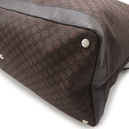 Gucci GG Nylon Shoulder Bag Travel Leather Brown — view 3