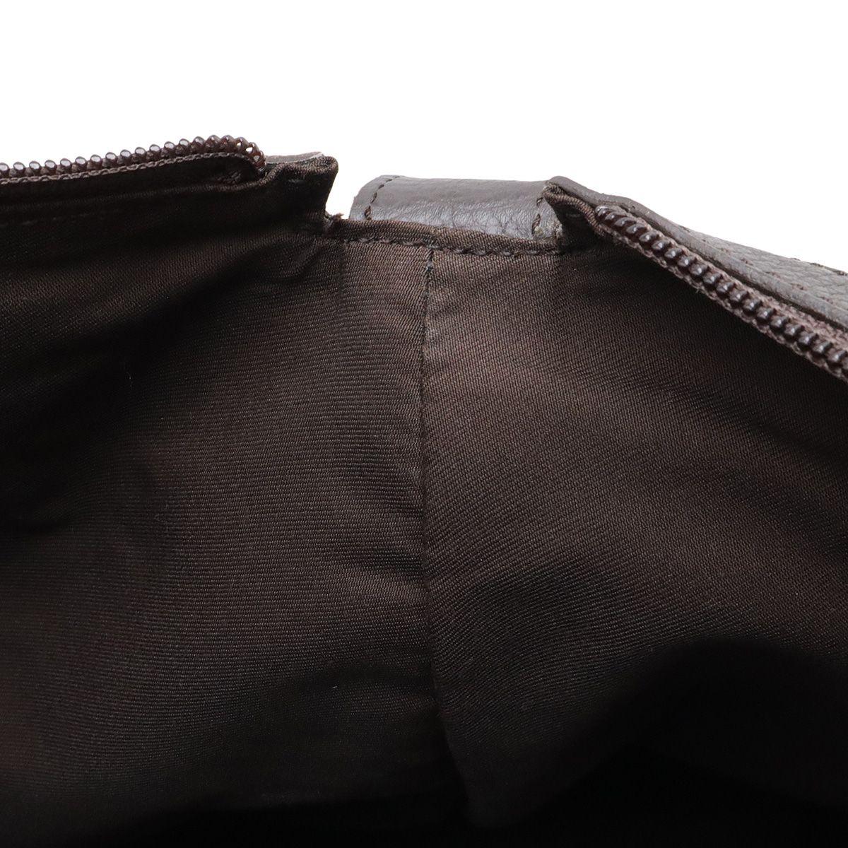 Gucci GG Nylon Shoulder Bag Travel Leather Brown — view 9
