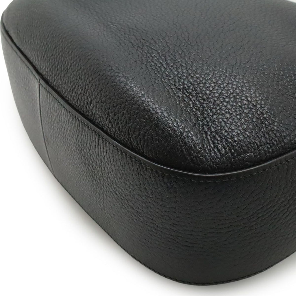 Prada Vitello Phoenix Shoulder Bag Striped Leather Nero Black Gold — view 3