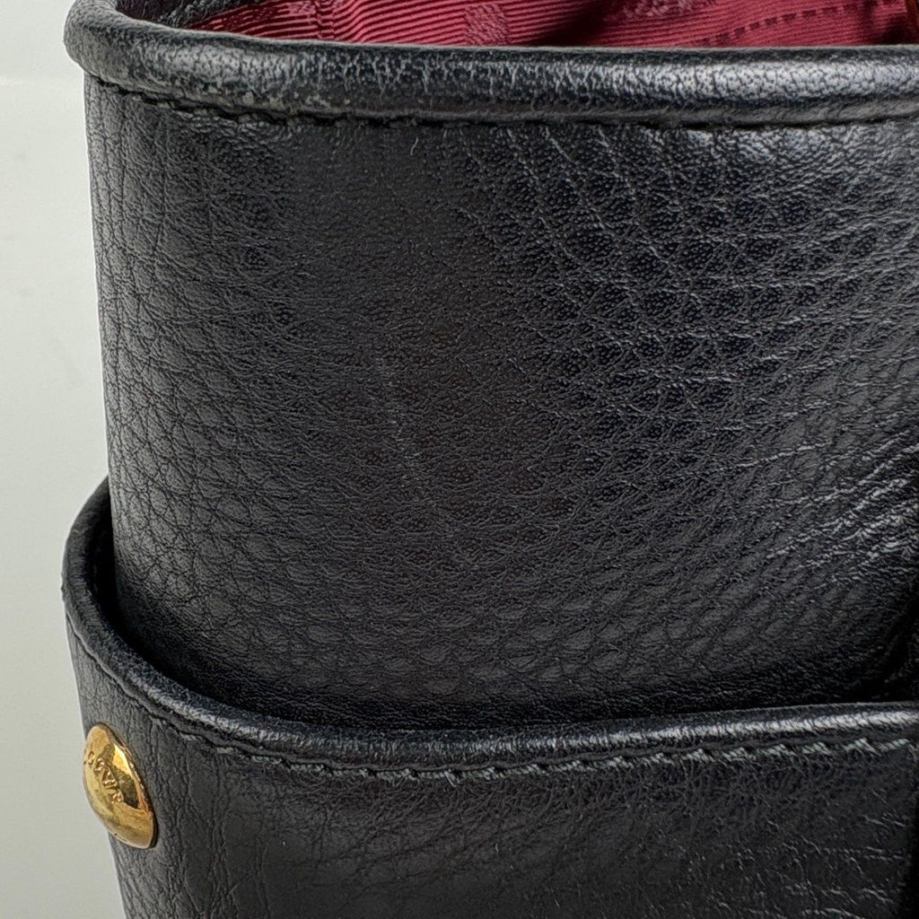 Loewe Heritage Small Tote Logo Leather Black — view 4