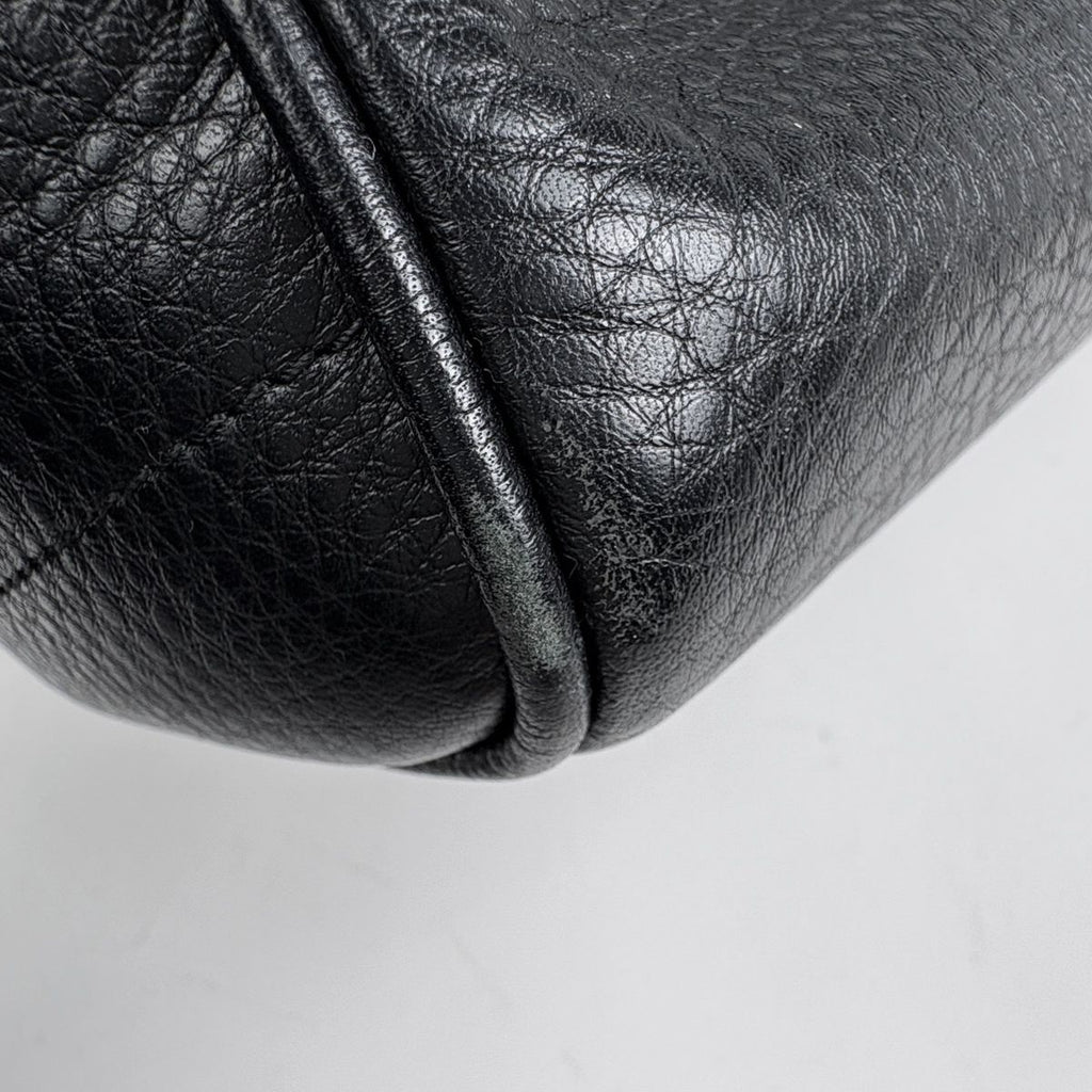 Loewe Heritage Small Tote Logo Leather Black — view 3