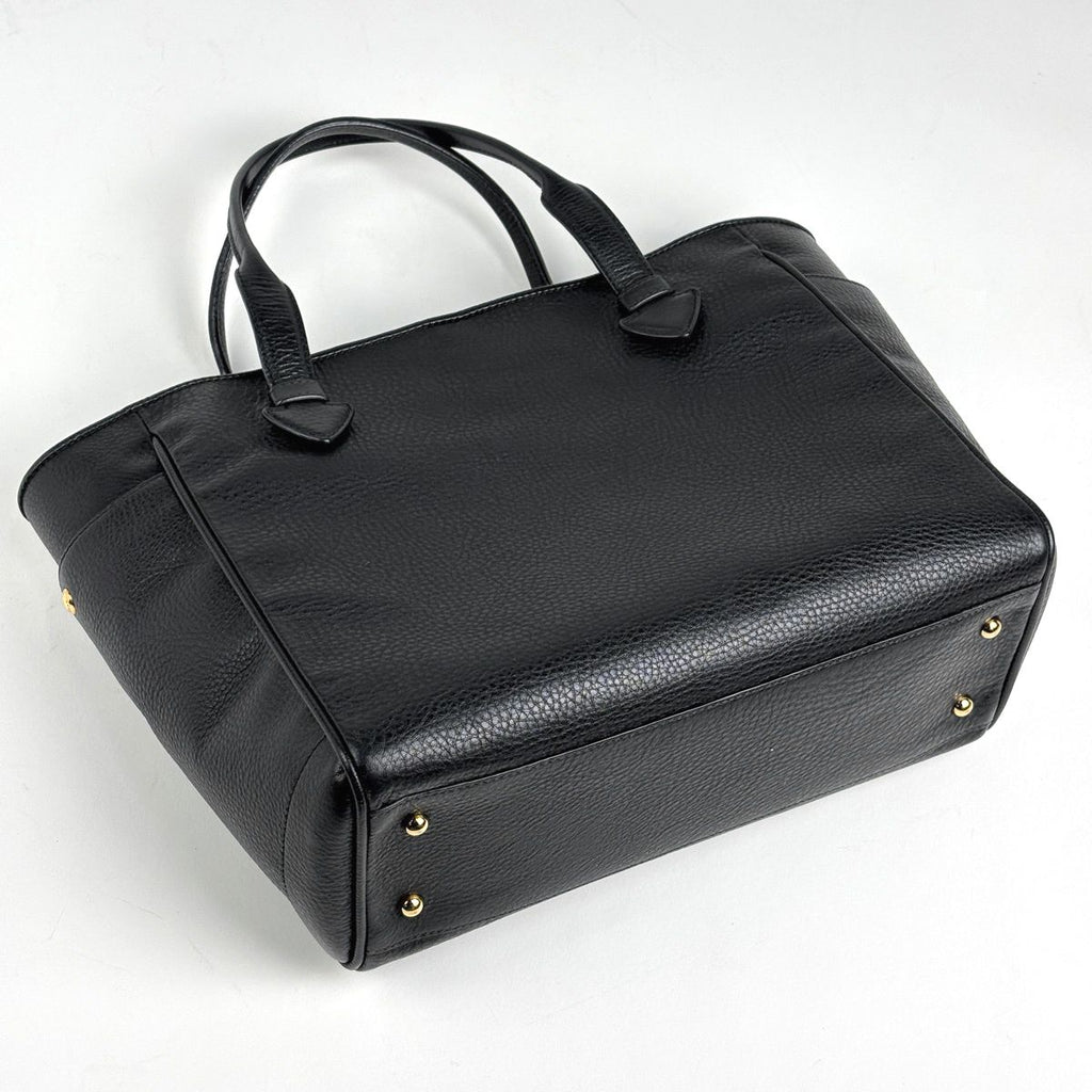 Loewe Heritage Small Tote Logo Leather Black — view 2