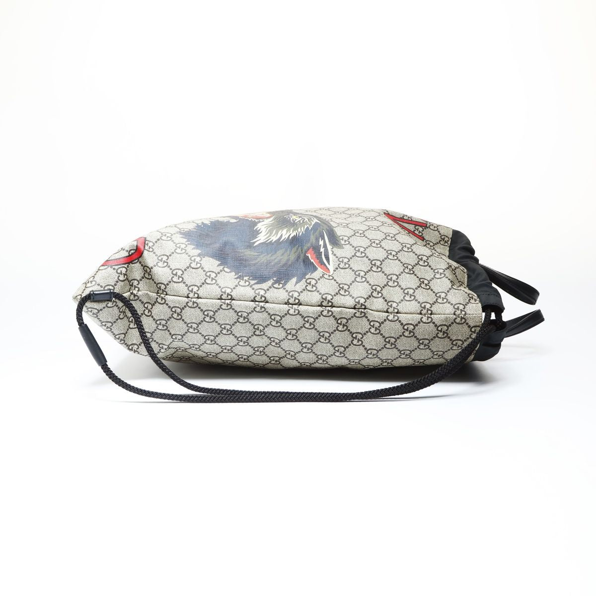 Gucci GG Supreme Drawstring Wolf Backpack — view 4
