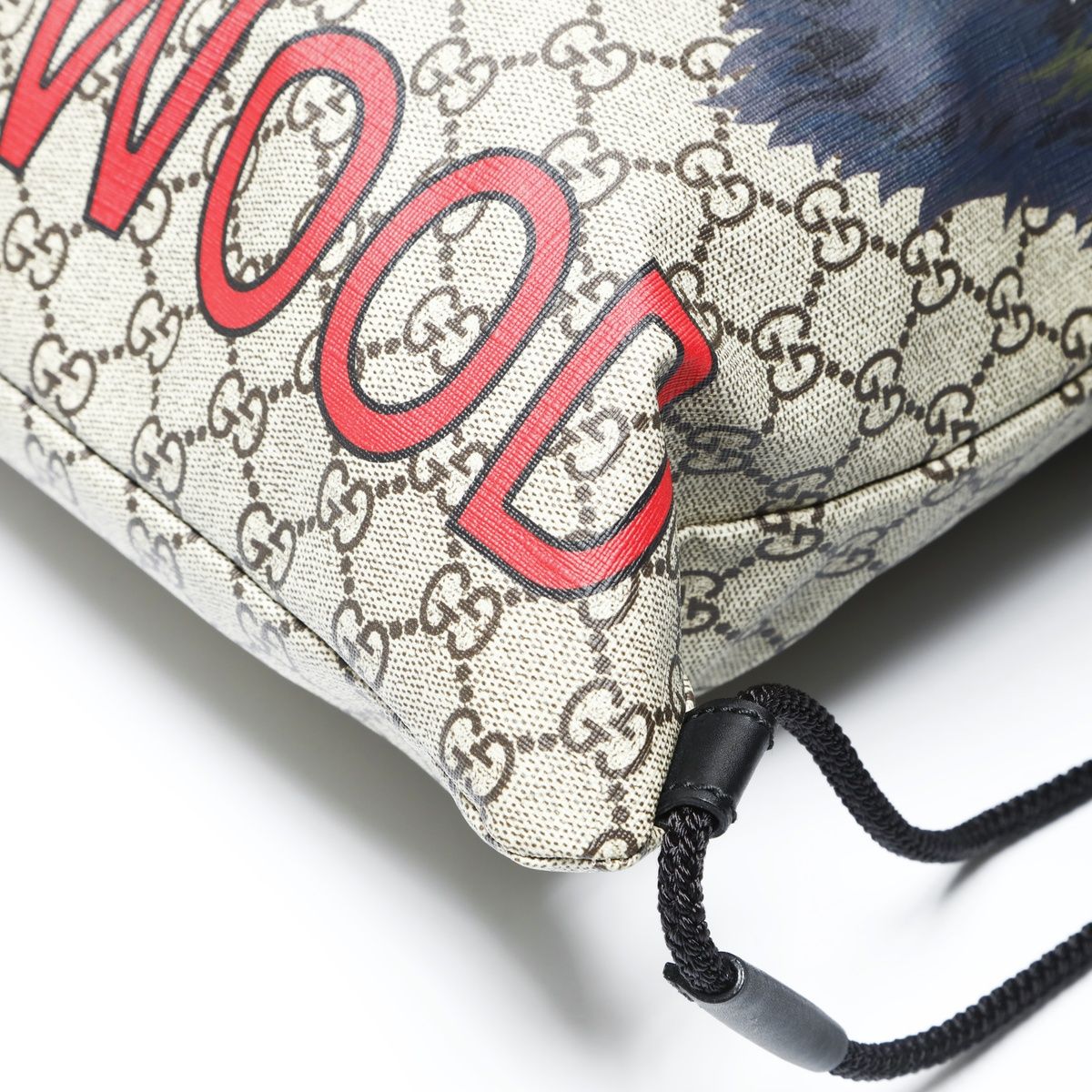 Gucci GG Supreme Drawstring Wolf Backpack — view 6