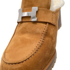 Hermes Mule Flor 60 Chevre Velour Sheepskin 37 Sandals — view 5