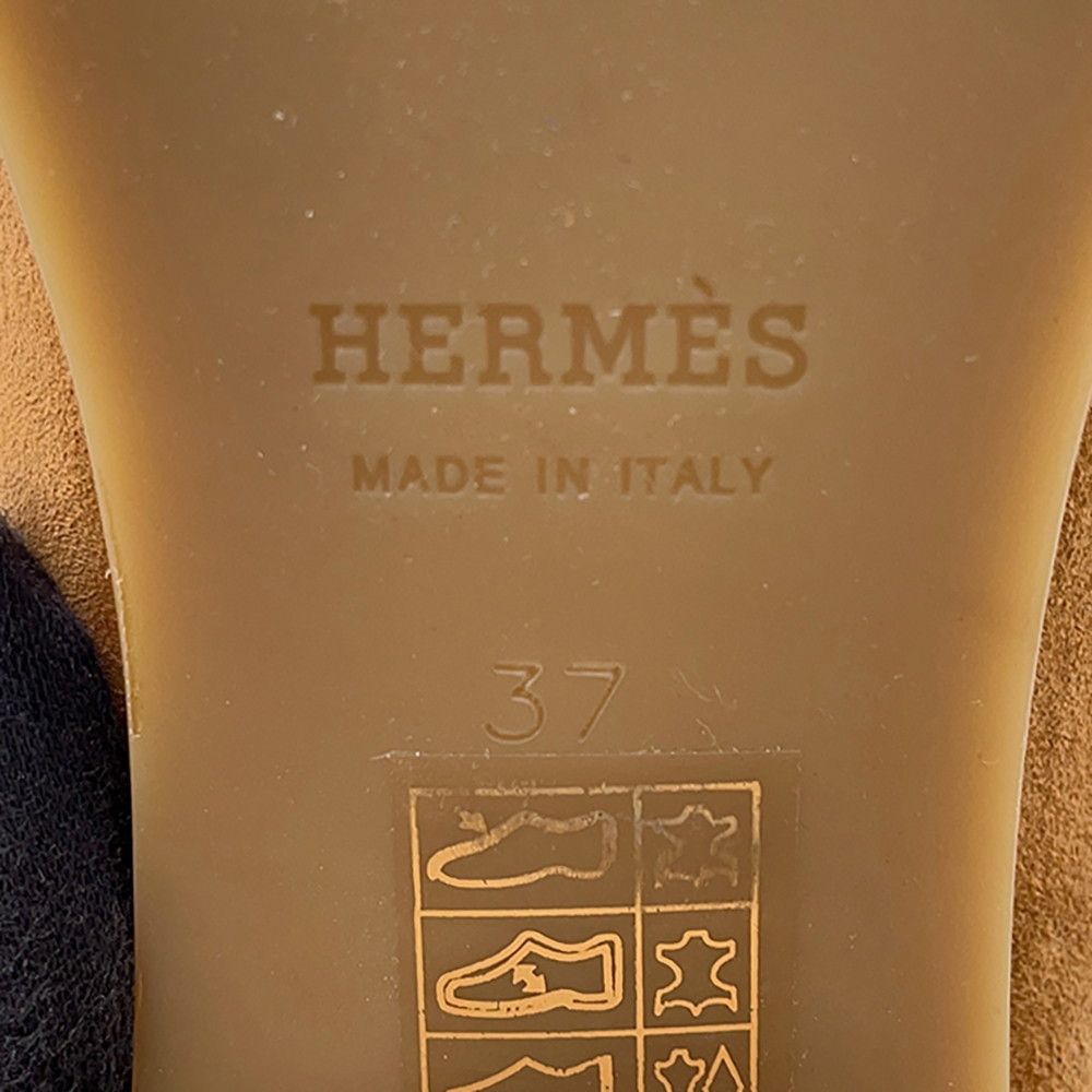 Hermes Mule Flor 60 Chevre Velour Sheepskin 37 Sandals — view 9