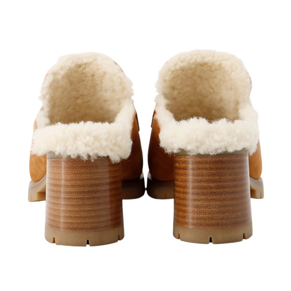 Hermes Mule Flor 60 Chevre Velour Sheepskin 37 Sandals — view 3