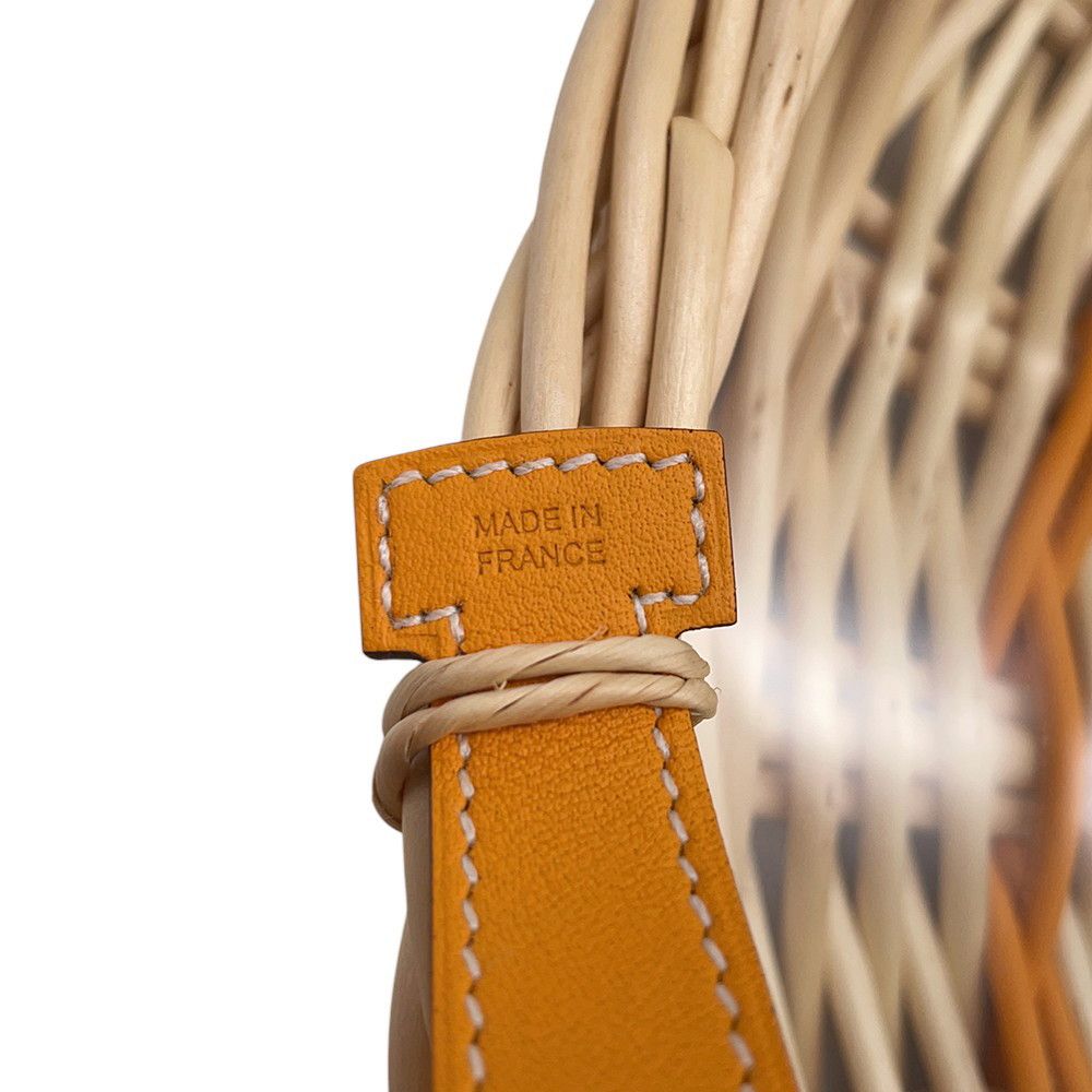 Hermes Round Treasure Ozelet Color PM Jaune d'Or Willow Swift Glass Shoulder Bag — view 7