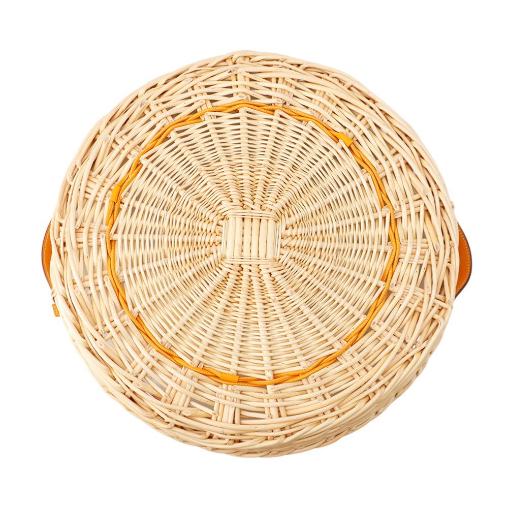 Hermes Round Treasure Ozelet Color PM Jaune d'Or Willow Swift Glass Shoulder Bag — view 3