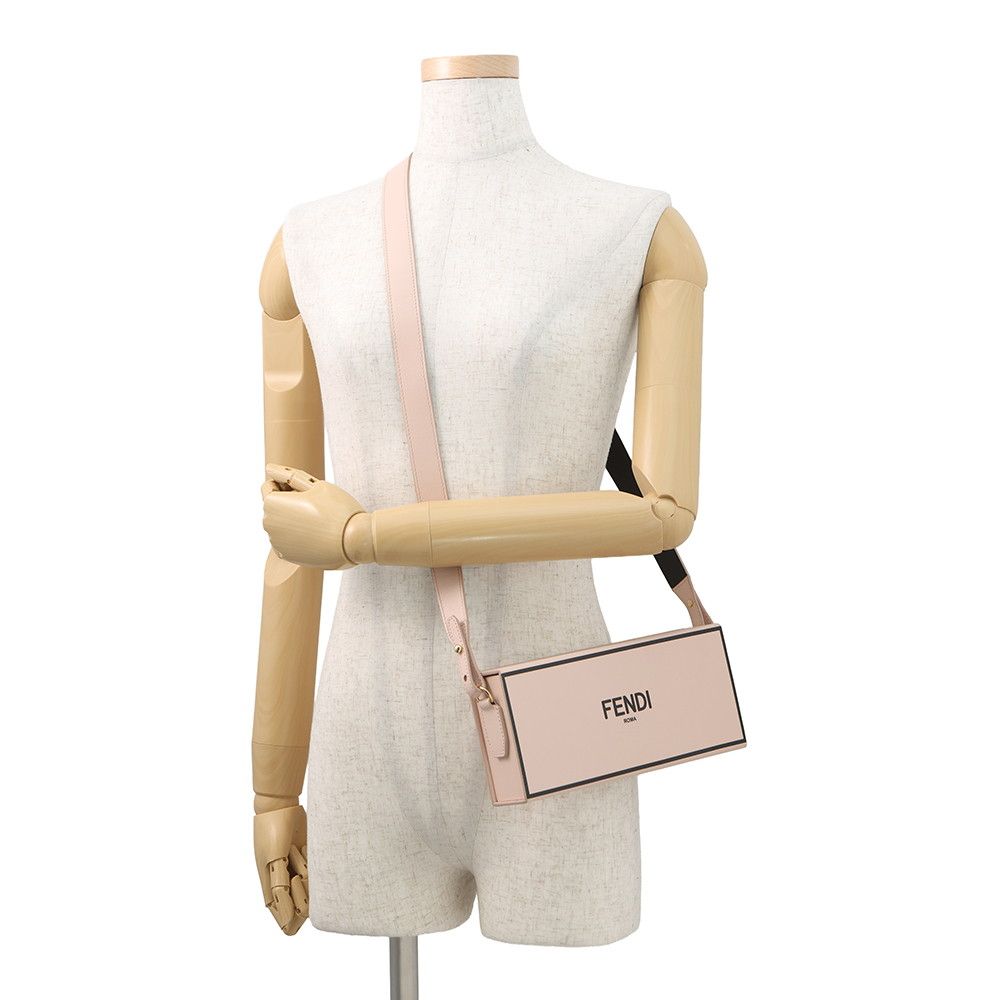Fendi Shoulder Bag Box Oriental Logo Leather 2-Way — view 4