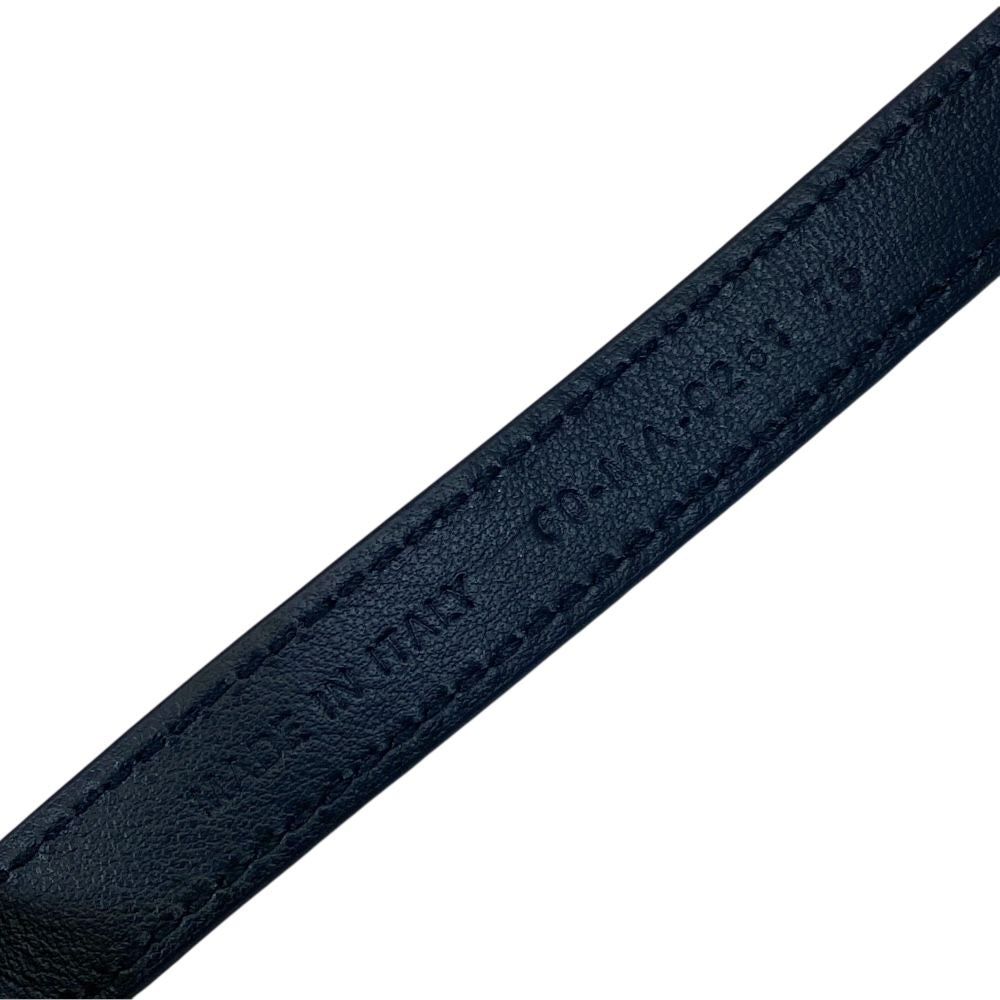 Dior Belt Slim Logo Leather Black Red Gold — view 5