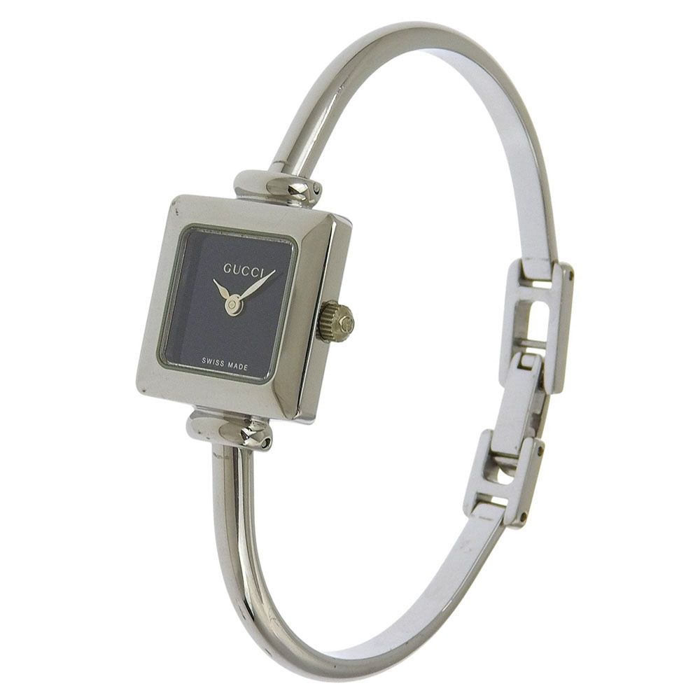Gucci Stainless Steel Quartz Analog Display Black Dial Watch — view 2