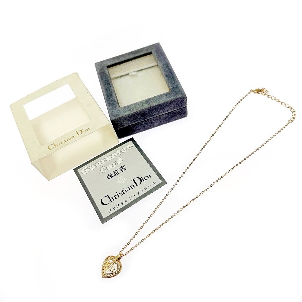 Dior Rhinestone Emblem Necklace — view 7