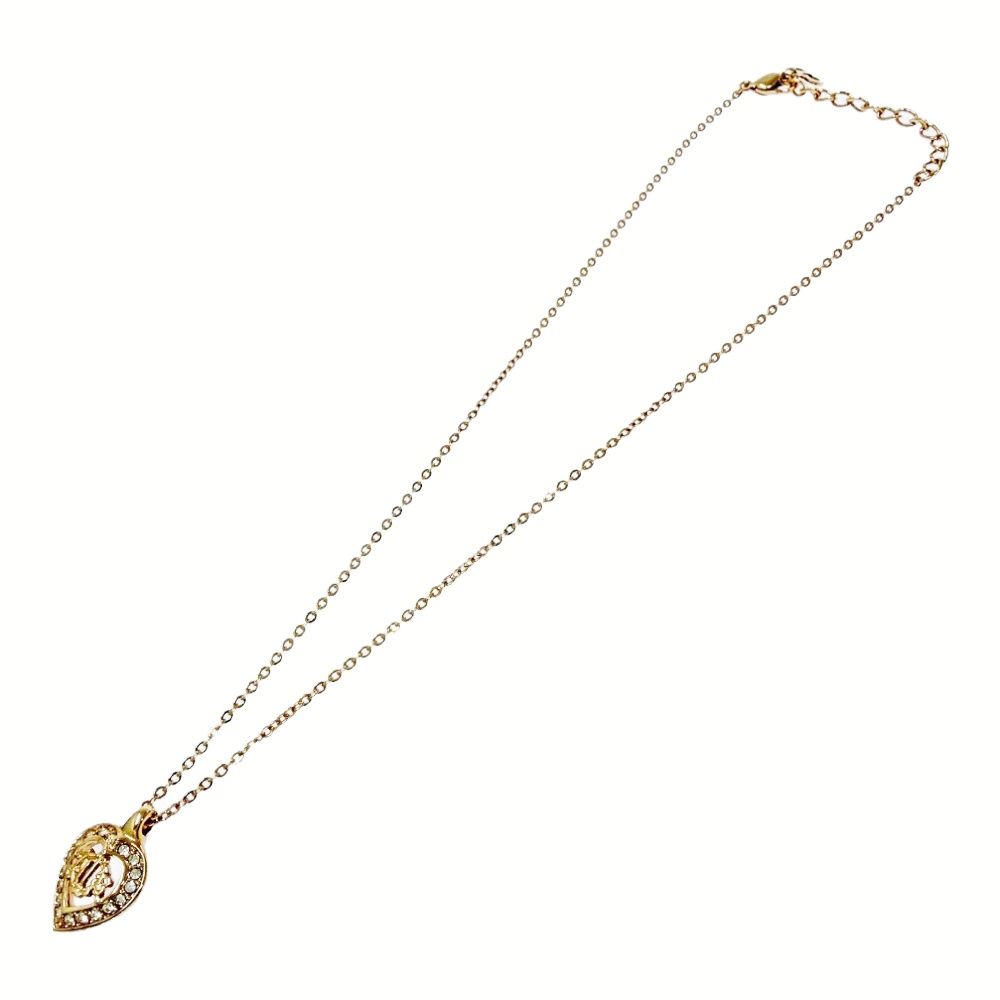 Dior Rhinestone Emblem Necklace — view 3