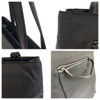 Prada Tessuto Black Silver Nylon Tote — view 5