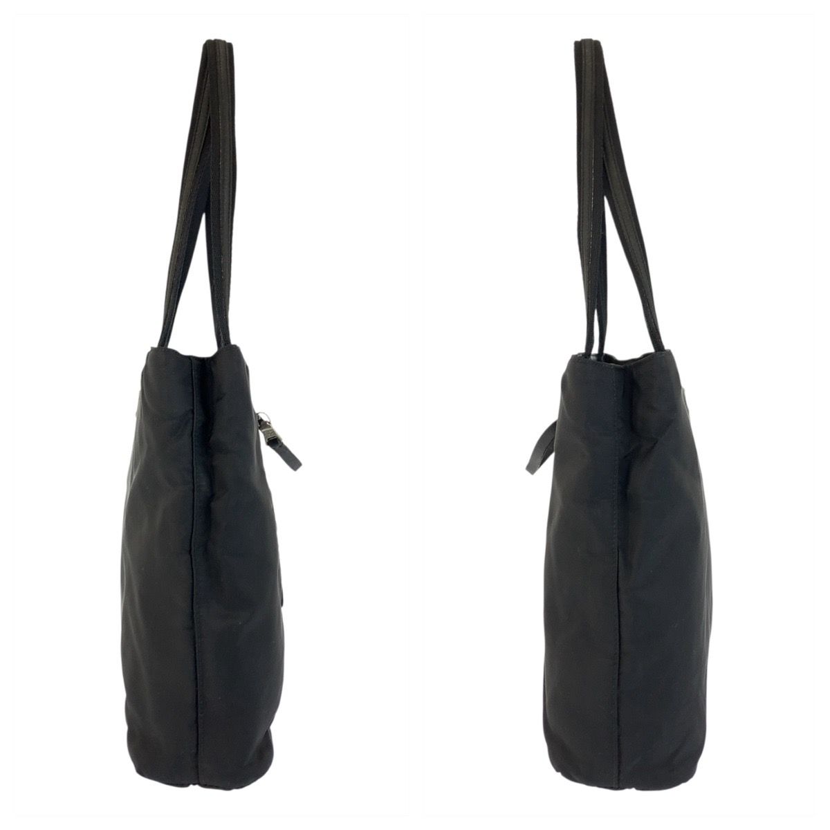 Prada Tessuto Black Silver Nylon Tote — view 7