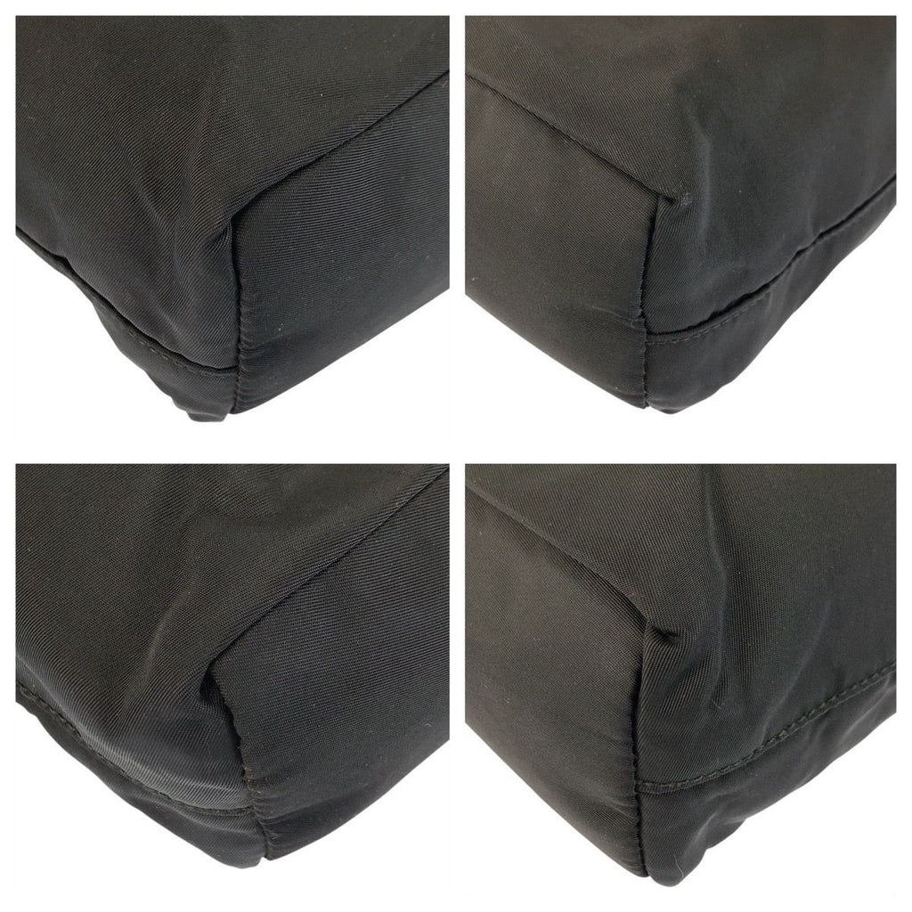 Prada Tessuto Black Silver Nylon Tote — view 4