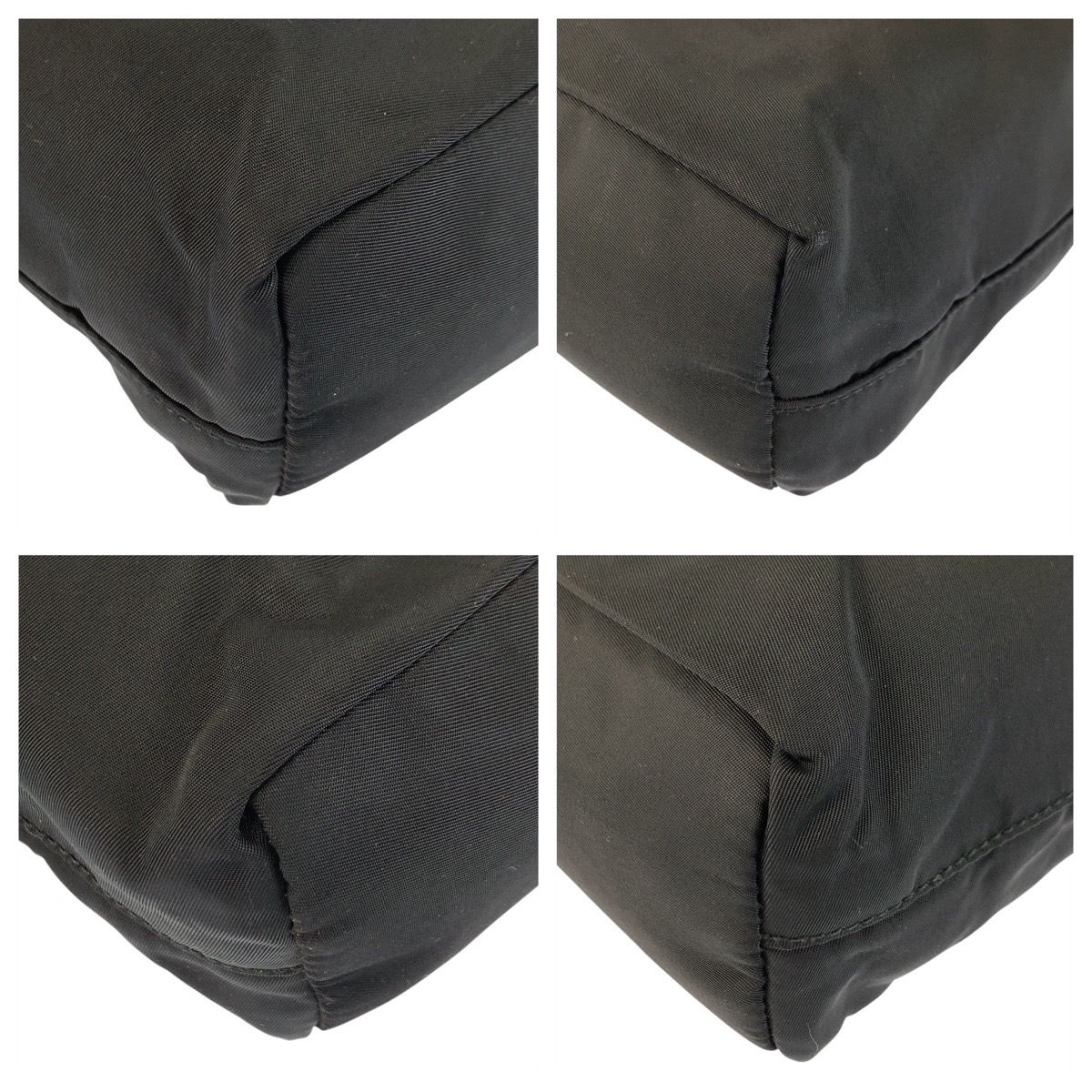 Prada Tessuto Black Silver Nylon Tote — view 4
