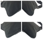 Prada Tessuto Black Silver Nylon Leather Shoulder Bag — view 3