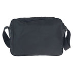 Prada Tessuto Black Silver Nylon Leather Shoulder Bag — view 2