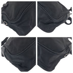 Prada Tessuto Black Silver Nylon Leather Shoulder Bag — view 3