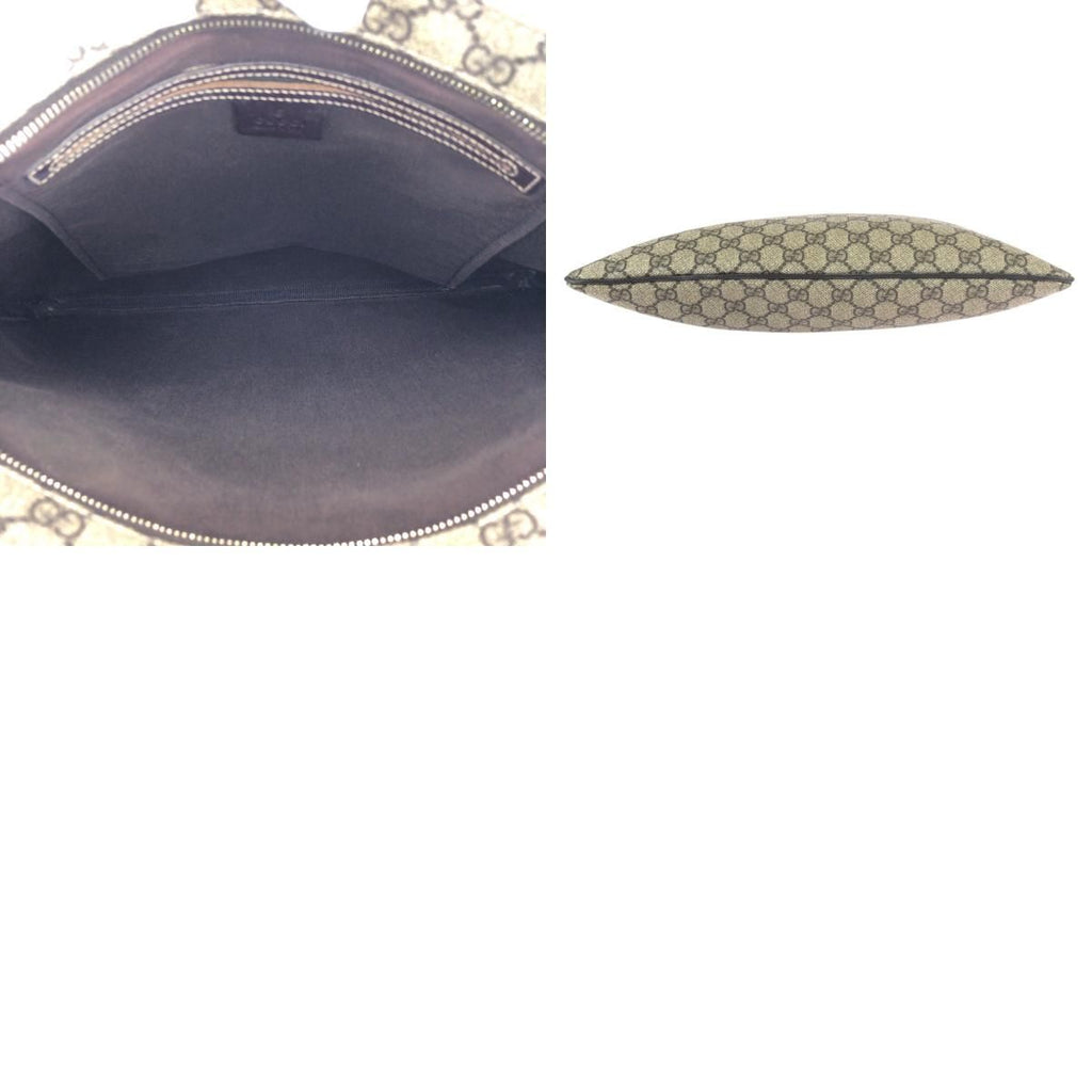 Gucci Beige Brown Gold GG Supreme Canvas Shoulder Bag — view 9