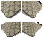 Gucci Beige Brown Gold GG Supreme Canvas Shoulder Bag — view 3