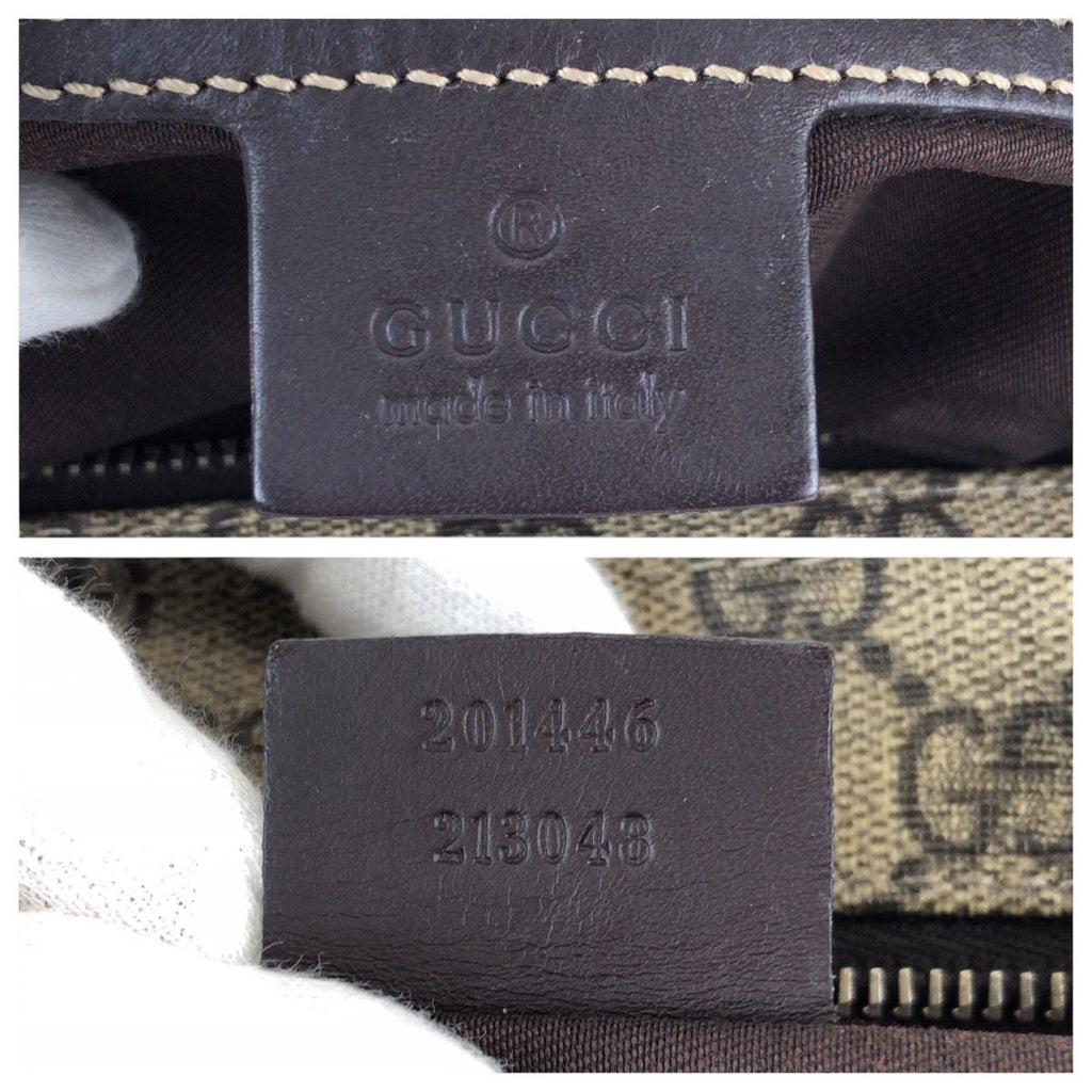 Gucci Beige Brown Gold GG Supreme Canvas Shoulder Bag — view 4