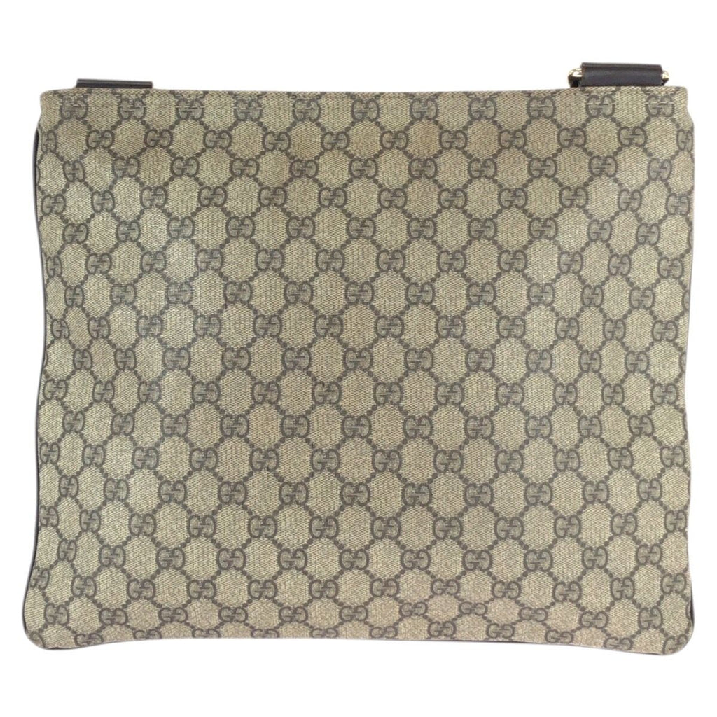 Gucci Beige Brown Gold GG Supreme Canvas Shoulder Bag — view 2