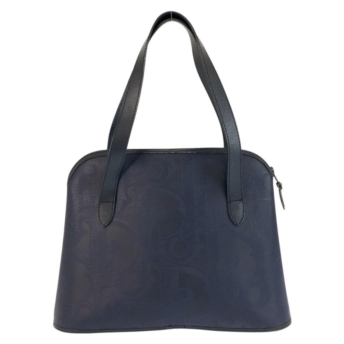Dior Vintage Trotter Navy Gold Leather Handbag — view 2