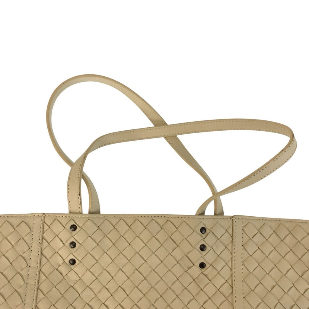 Bottega Veneta Intrecciato Ivory Leather Tote — view 8