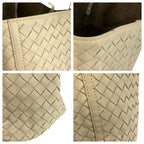 Bottega Veneta Intrecciato Ivory Leather Tote — view 5