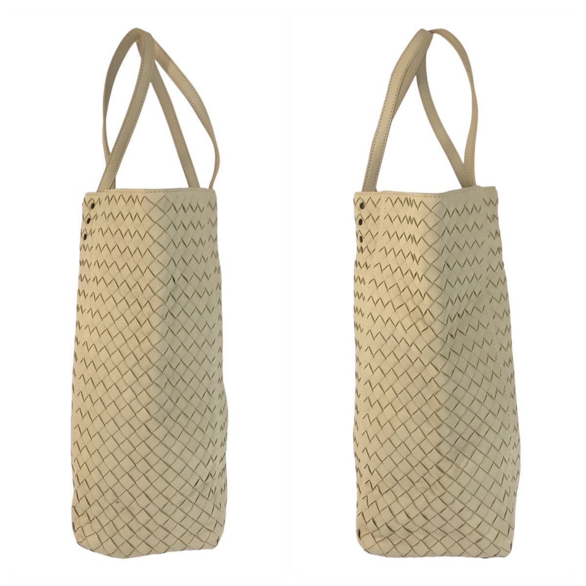 Bottega Veneta Intrecciato Ivory Leather Tote — view 7