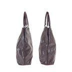 Gucci GG Supreme Wine Red Gold Silver Leather Tote — view 8