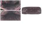 Gucci GG Supreme Wine Red Gold Silver Leather Tote — view 9