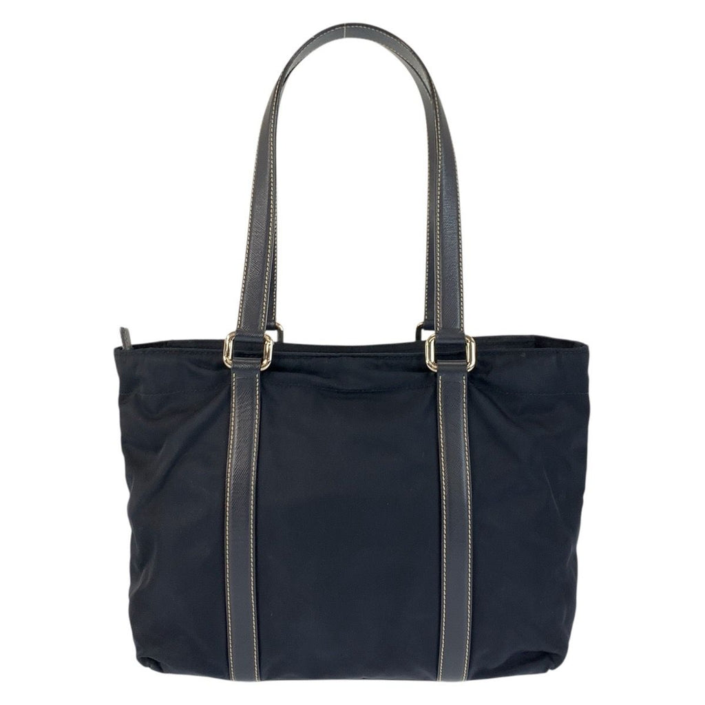 Prada Tessuto Navy Silver Nylon Leather Tote — view 2