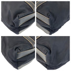Prada Tessuto Navy Silver Nylon Leather Tote — view 4