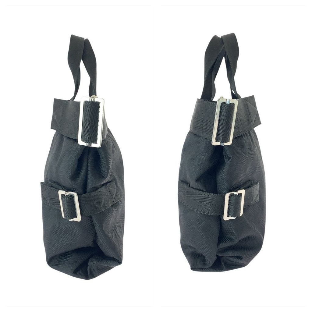 Bottega Veneta Black Silver Nylon Tote — view 6