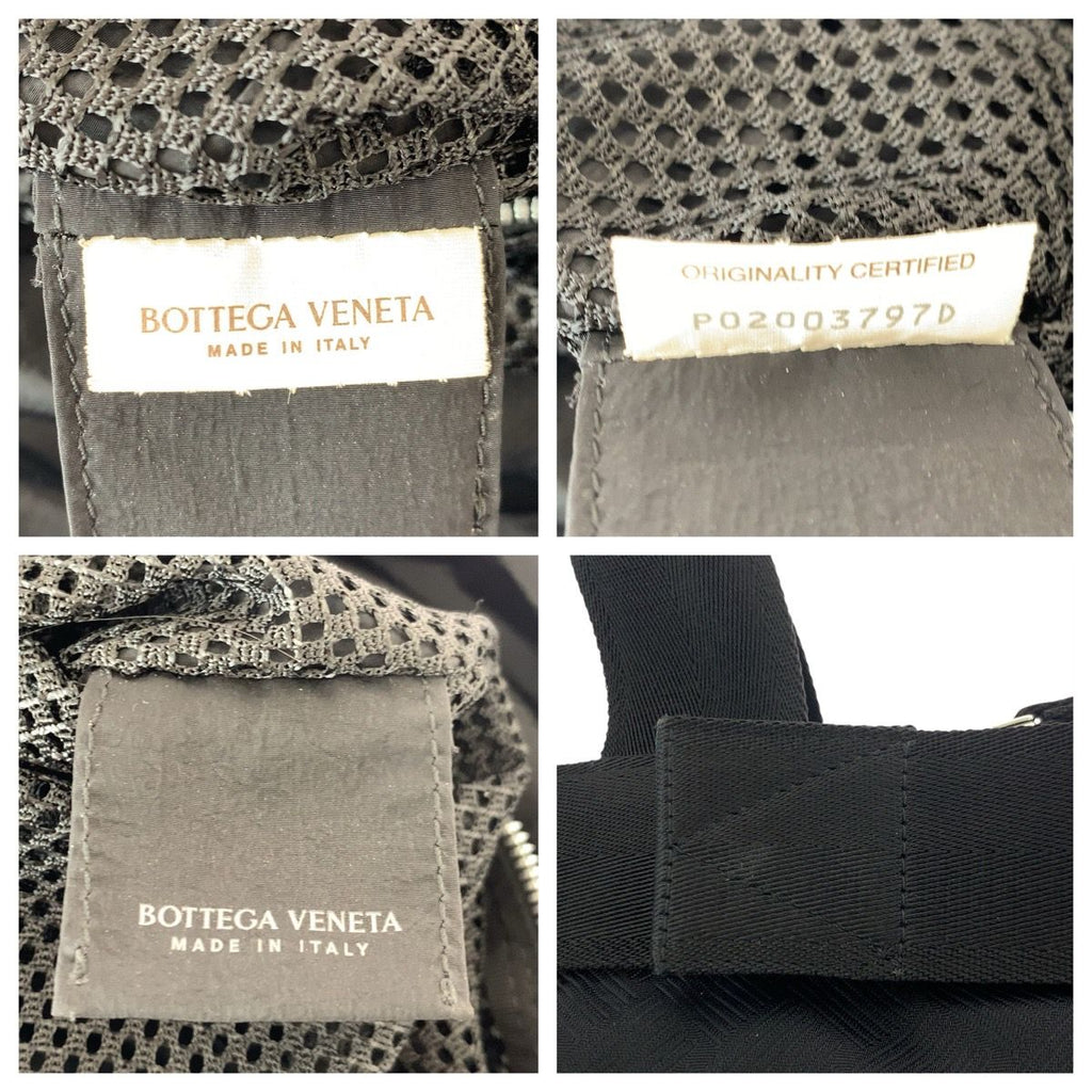 Bottega Veneta Black Silver Nylon Tote — view 4