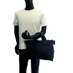 Bottega Veneta Black Silver Nylon Tote — view 5
