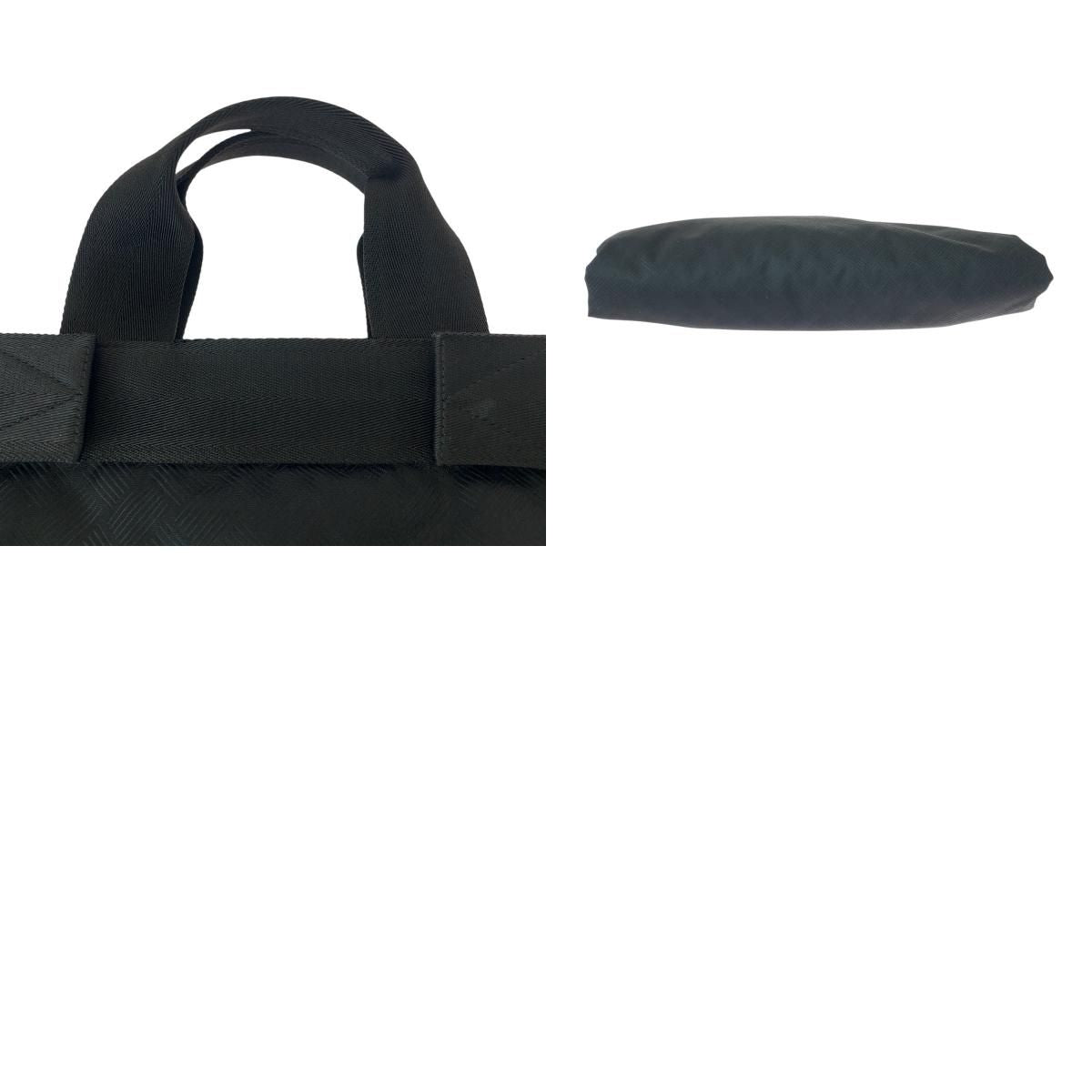 Bottega Veneta Black Silver Nylon Tote — view 9